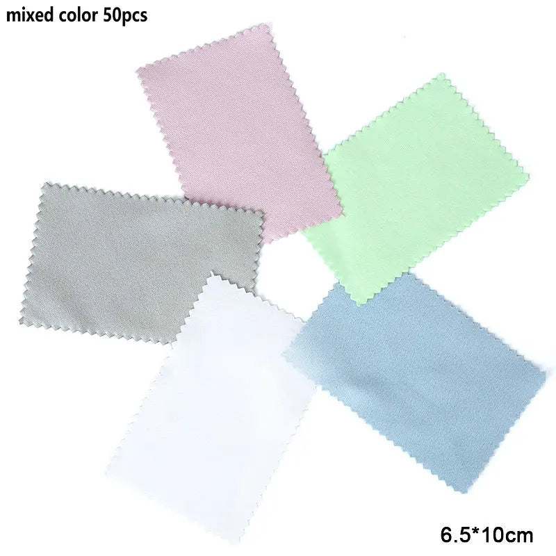 10-50pcs Silver Polishing Cloths Jewelry Cleaning Cloth Soft Clean Wipes Non Toxic Tarnish Remover for Jewelry Coins Watcch