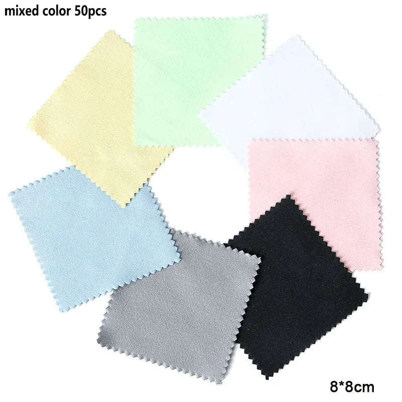 10-50pcs Silver Polishing Cloths Jewelry Cleaning Cloth Soft Clean Wipes Non Toxic Tarnish Remover for Jewelry Coins Watcch