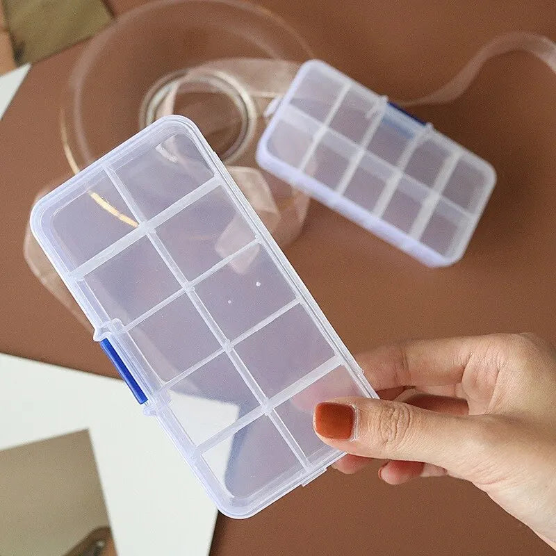 10grids 15grids 24grids Plastic Storage Jewelry Box Compartment Adjustable Beads Boxes For Jewelry Organizer Rectangle Box Case